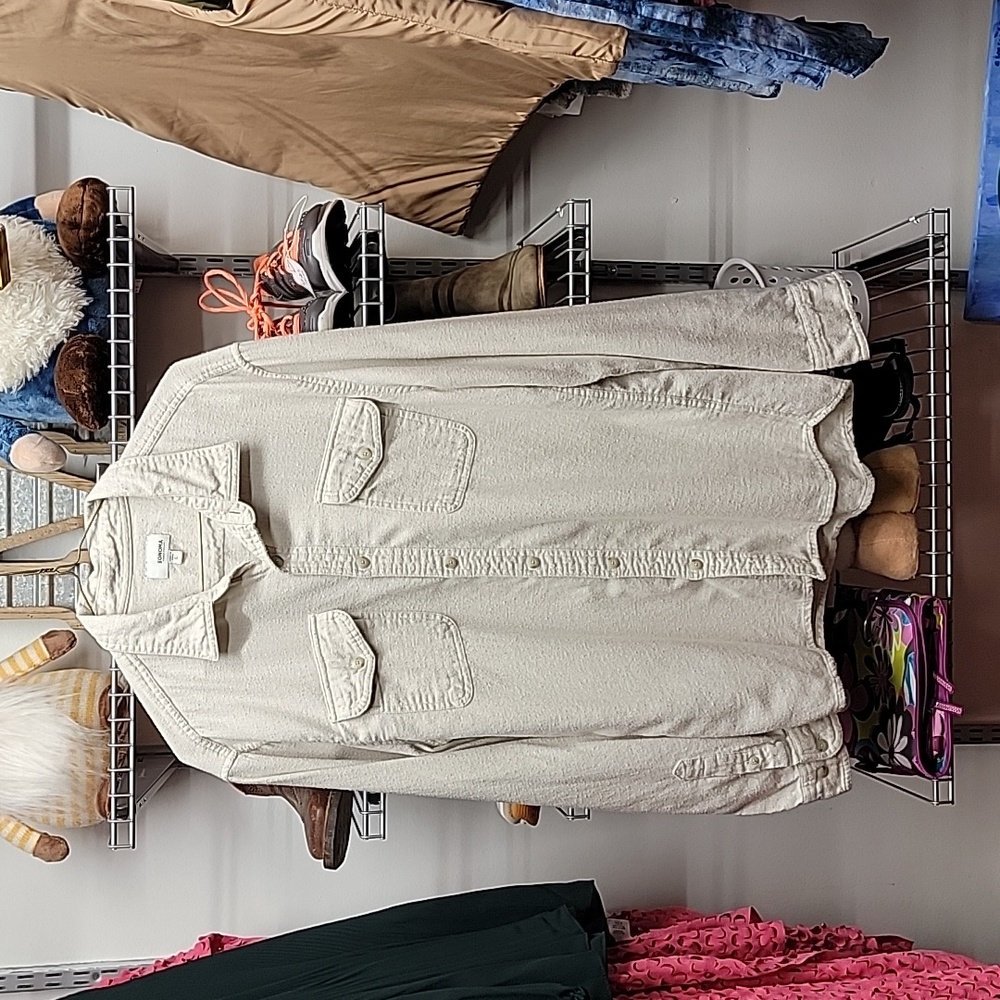 Sonoma Size Large Button up Long Sleeve